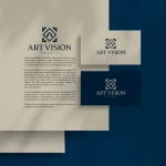Art Vision logo redesign, engineering consultancy website, Egypt brand identity, portfolio website