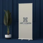 Art Vision logo redesign, engineering consultancy website, Egypt brand identity, portfolio website