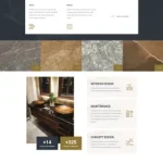 Bawabat Alsharq stone website, marble product catalog, UAE construction supplier, B2B web design