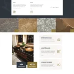 Bawabat Alsharq stone website, marble product catalog, UAE construction supplier, B2B web design
