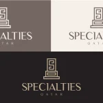 Specialties Qatar logo design, brand guidelines document, visual identity system, engineering company branding