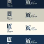Art Vision logo redesign, engineering consultancy website, Egypt brand identity, portfolio website