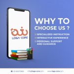 Loga-Core language school website, Netherlands education, Arabic community marketing