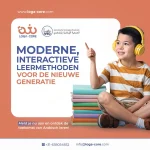 Loga-Core language school website, Netherlands education, Arabic community marketing